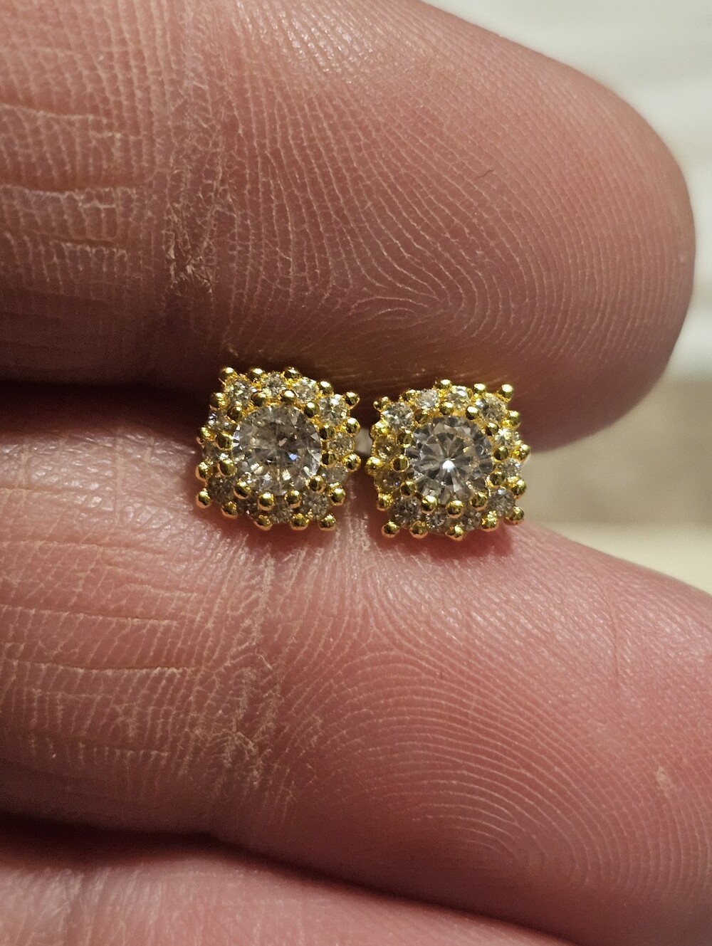 Gold Tone Earring Studs